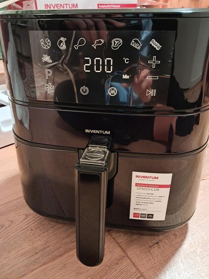 Hetelucht Friteuse Inventum GF500HLDB nieuw!, Witgoed en Apparatuur, Airfryers, Nieuw, Airfryer, 1000 t/m 1499 gram, Ophalen