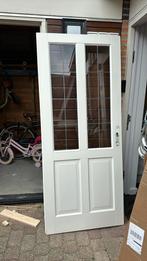Prachtige binnendeur opdek deur glas in lood, Glas, 80 tot 100 cm, Gebruikt, Ophalen of Verzenden