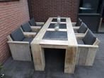 Tuinset van Steigerhout Loungeset Hoekbank Loungebank, Nieuw, Tuinset, 6 zitplaatsen, Ophalen of Verzenden