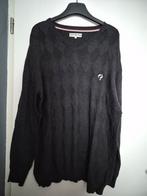 Donkergrijze trui met geruit patroon, v hals Q1905, Maat XXL, Maat 56/58 (XL), Ophalen of Verzenden, Zo goed als nieuw, Grijs