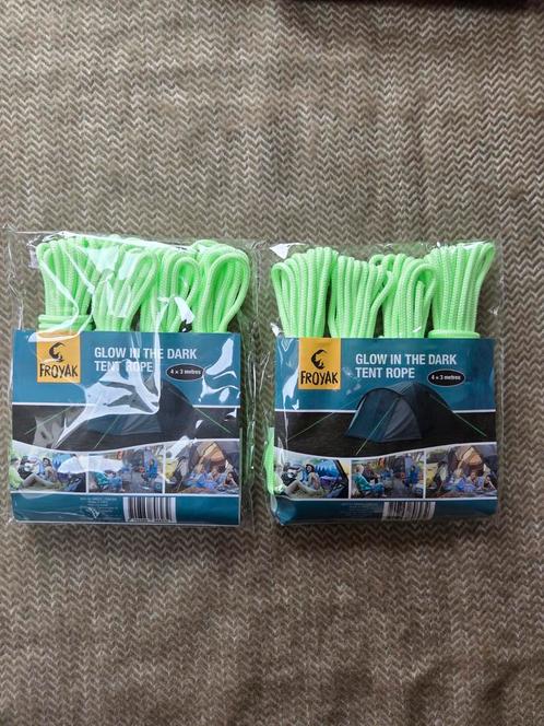 Froyak Glow in the Dark Tent Rope - 4 stuks, Caravans en Kamperen, Tentaccessoires, Nieuw, Ophalen of Verzenden
