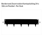Nieuwe zwarte borderrand - 24x106cm - 23 meter, Tuin en Terras, Ophalen, Overige materialen, Nieuw, Minder dan 25 cm
