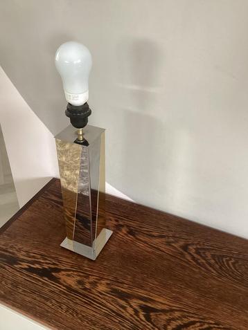 Retro vintage tafel lamp, crome messing, Evens style beschikbaar voor biedingen