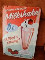Milkshake bord, Ophalen of Verzenden, Zo goed als nieuw, Reclamebord