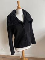 Boris : Zwart dik fleecevest met heel grote kraag. Maat 38, Maat 38/40 (M), Boris Industries, Zwart, Ophalen of Verzenden