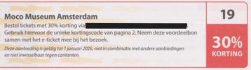 Moco Museum. Amsterdam. Postcodeloterij kortingsbon nr 19. beschikbaar voor biedingen