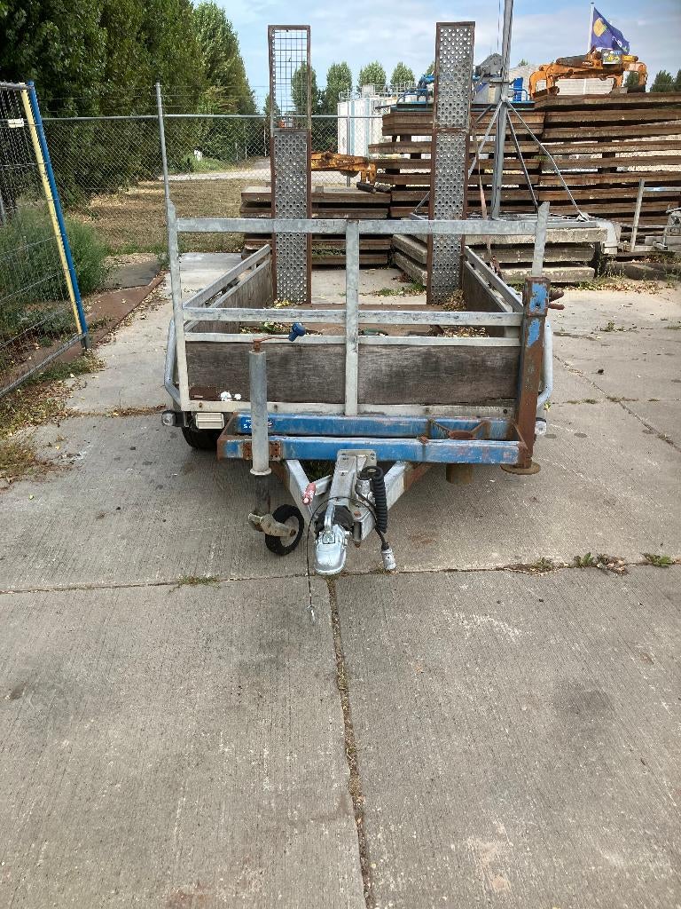 Sterk aanhangwagen met oprijplaten, Ophalen, Gebruikt