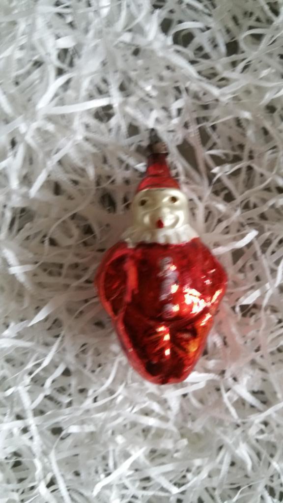 oude kerstbal nr 190 model rode clown, Diversen, Kerst, Gebruikt, Ophalen of Verzenden