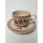 # Kop en schotel Staffordshire Old Granite Johnson Bros, Gebruikt, Ophalen of Verzenden, Overige stijlen, Kop(pen) en/of Schotel(s)