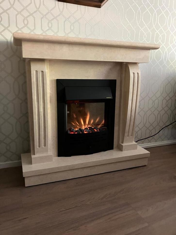 Schouw met electrische haard, Huis en Inrichting, Haarden, Zo goed als nieuw, Elektrische haard, Ophalen