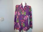 Tante Betsy blouse diep paars bloemen print mt XXL