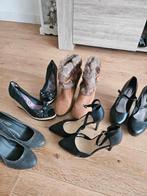 3 paar pumps hakken en een paar sleehakken en korte laarzen, Pumps, Zwart, Ophalen of Verzenden, Zo goed als nieuw