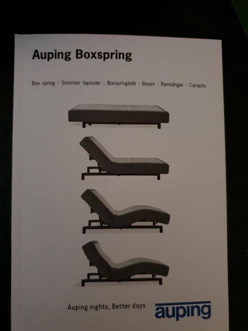 Auping Original boxspring, Huis en Inrichting, Slaapkamer | Boxsprings, Zo goed als nieuw, 90 cm, 200 cm, Eenpersoons, Crème, Zwart