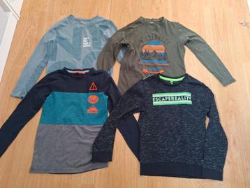 Jongenskleding 134-140 4x longsleeve shirts + 1 trui sweater beschikbaar voor biedingen