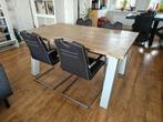 Eethoek vierpersoons (Henders & Hazel), Huis en Inrichting, Tafels | Eettafels, Ophalen, Gebruikt, Metaal, 50 tot 100 cm