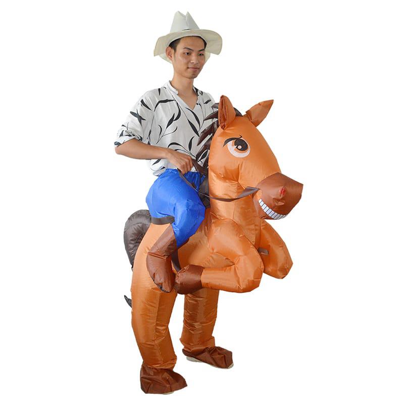 NIEUW - Feestpak “Cowboy op paard” (opblaasbaar) - Carnaval, Ophalen of Verzenden, Nieuw, Carnaval