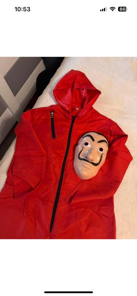 La Casa de Papel Kostuum, Kinderen en Baby's, Carnavalskleding en Verkleedspullen, Nieuw, Jongen of Meisje, 134 t/m 140, Ophalen of Verzenden