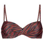 Hunkemoller tijgerprint voorgevormde bikini top Malibu 85C, Bruin, Nieuw, Ophalen of Verzenden, Bikini