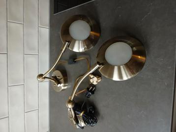 Jan des Bouvrie wandspot lampen brons goudkleurig (2) beschikbaar voor biedingen