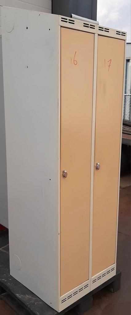 Stalen kleding lockerkast met 2 deuren hang/leg, Huis en Inrichting, Kasten | Lockerkasten, Gebruikt, Ophalen