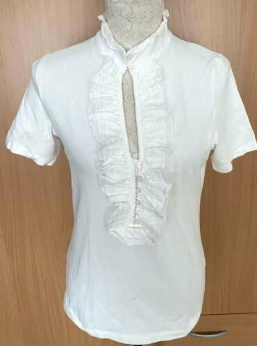 Lynde top maat M, Kleding | Dames, Tops, Zo goed als nieuw, Maat 38/40 (M), Wit, Korte mouw, Ophalen of Verzenden