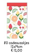 80 cadeauzakjes fruit 12x19cm, Nieuw, Ophalen of Verzenden