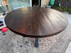 Ronde mango houten eettafel 150 cm, Ophalen, 100 tot 150 cm, Rond, Zo goed als nieuw