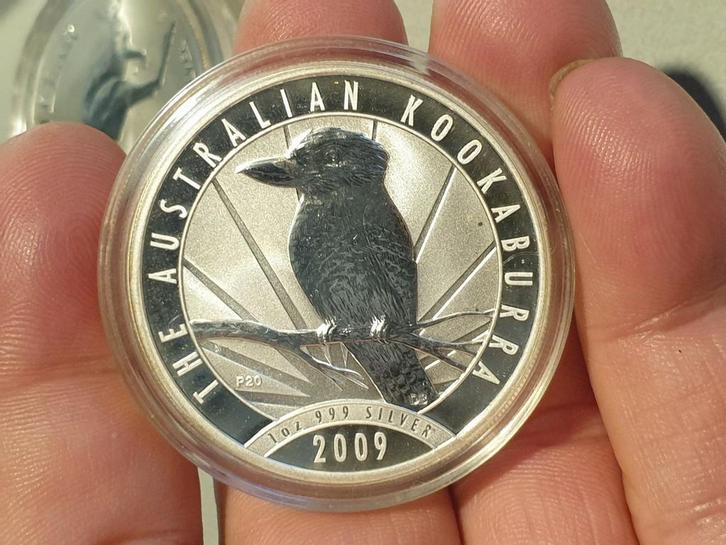 Kookaburra 2009, 1 oz .999 zilver (2-1), Postzegels en Munten, Edelmetalen en Baren, Zilver, Ophalen of Verzenden