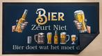 Bier zeurt niet barmat met tekst bar runner dripmat cafedeco, Ophalen of Verzenden, Nieuw, Reclamebord, Plaat of Schild, Overige merken