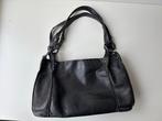 Zwarte 100% leren tas Fred de la Bretonière, Sieraden, Tassen en Uiterlijk, Tassen | Schoudertassen, Ophalen of Verzenden, Gebruikt