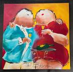Kleurrijk “Dikke dames”schilderij, Theo Broeren  (REK3), Antiek en Kunst, Kunst | Schilderijen | Modern, Ophalen