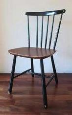 2 tapiovaara pastoe stijl spijltjestoel vintage, Ophalen, Gebruikt, Hout, Twee