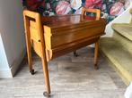 Vintage Houten Naaitafel op Wieltjes, Huis en Inrichting, Ophalen, Gebruikt, 50 tot 100 cm, Met lade(s)
