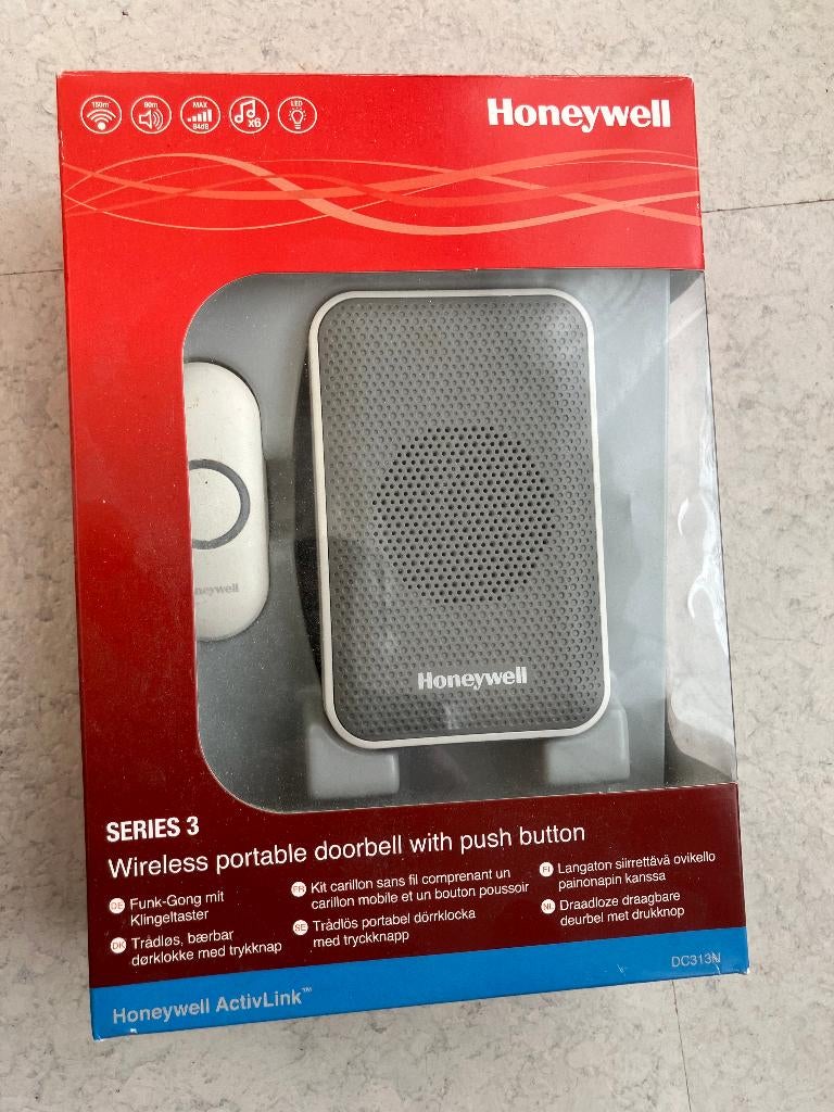 Honeywell deurbel series 3, Ophalen, Terugspreekfunctie, Zo goed als nieuw, Draadloos