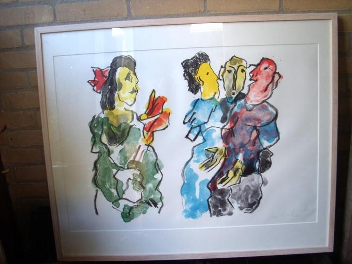 Jan Sierhuis -  (1928-2023)  - litho nr. 11/70 - 88 x 73 cm, Antiek en Kunst, Kunst | Schilderijen | Modern, Ophalen