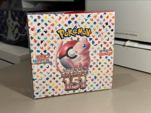 Pokemon 151 Boosterbox Sealed Japans Box + Gratis kaarten, Hobby en Vrije tijd, Verzamelkaartspellen | Pokémon, Nieuw, Boosterbox