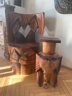 Set stoelen en olifantenonderstel voor tafelblad ., Huis en Inrichting, Stoelen, Ophalen, Twee, Overige kleuren, Zo goed als nieuw