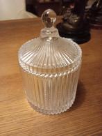 Kristallen Pot met Deksel, Schaal, Rond, Ophalen of Verzenden, Glas