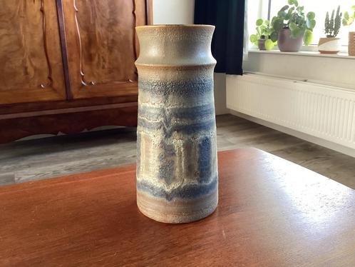 Vintage Vaas - VOF Haldesleben, DDR, 28 cm hoog, Huis en Inrichting, Woonaccessoires | Vazen, Zo goed als nieuw, Blauw, Minder dan 50 cm