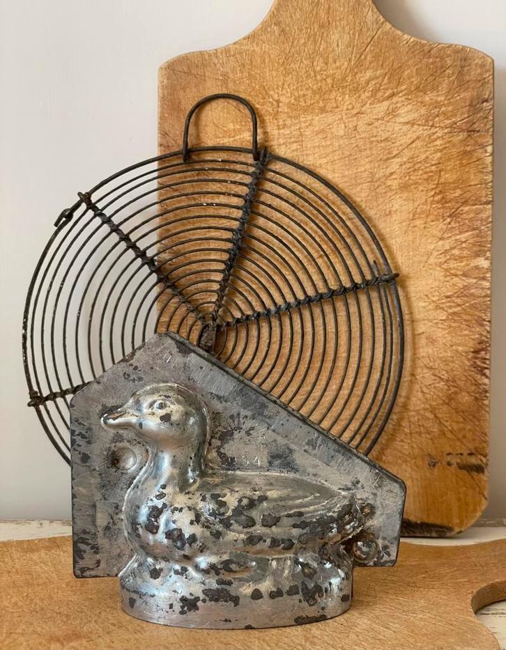 SALE….. brocante oude chocolademal / chocoladevorm Eendje, Antiek en Kunst, Curiosa en Brocante, Verzenden