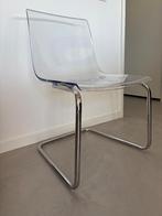IKEA TOBIAS Eetkamerstoel, transparant/verchroomd, Huis en Inrichting, Stoelen, Ophalen, Gebruikt, Overige kleuren, Metaal