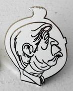 🎈 Kuifje pin speldje Hergé silhouette Kuifje wit 3 x 3,5 cm, Nieuw, Speldje of Pin, Verzenden