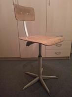 Vintage industriële kruk met verstelbaar rugleuning, Ophalen