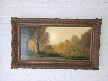 Schilderij: Boslandschap met water beschikbaar voor biedingen