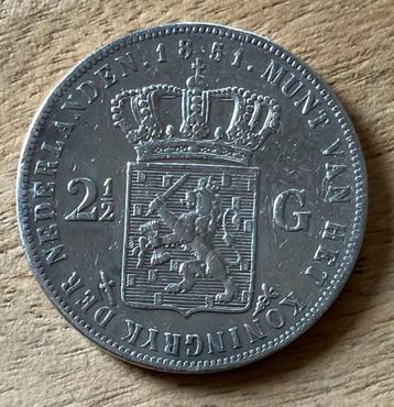 2,5 gulden 1851 Willem III beschikbaar voor biedingen