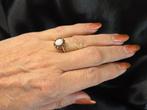 Gouden Vintage ring edelsteen opaal en granaat. 2025/684., 18 tot 19, Overige kleuren, ., Ophalen of Verzenden