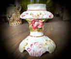 Kandelaar Italy Antiek porselein roos bloem curiosa vintage, Verzenden, Koper of Brons