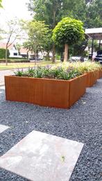 Super mooie grote bloembakken cortenstaal 3mm 100x100x40, 100 cm of meer, Vierkant, Nieuw, Ophalen of Verzenden
