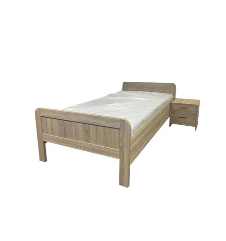 Elektrisch hoog laag bed met matras en nachtkastje, Huis en Inrichting, Slaapkamer | Bedden, Zo goed als nieuw, Eenpersoons, 90 cm