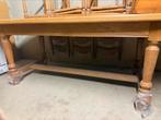 Massief eiken eettafel 6 bijpassende stoelen landelijkestijl, Antiek en Kunst, Ophalen